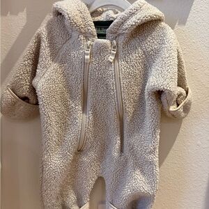 L.L. Bean Cream Sherpa Kids Footie